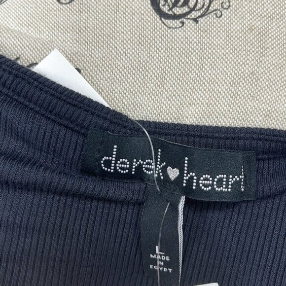 Derek Heart Juniors' Rib-Knit Sweetheart-Neckline Top - Picture 5 of 6
